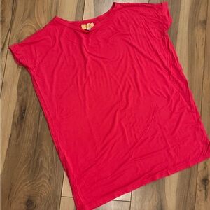 Casual Red Women's Top